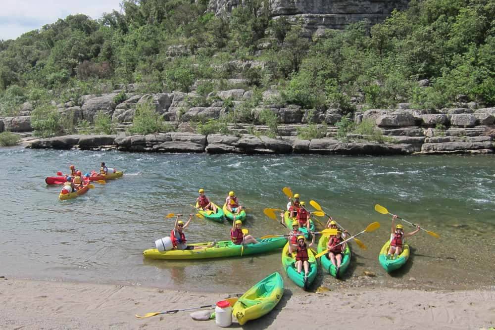 Kayak dans les rivières de l'Herault avec LSF