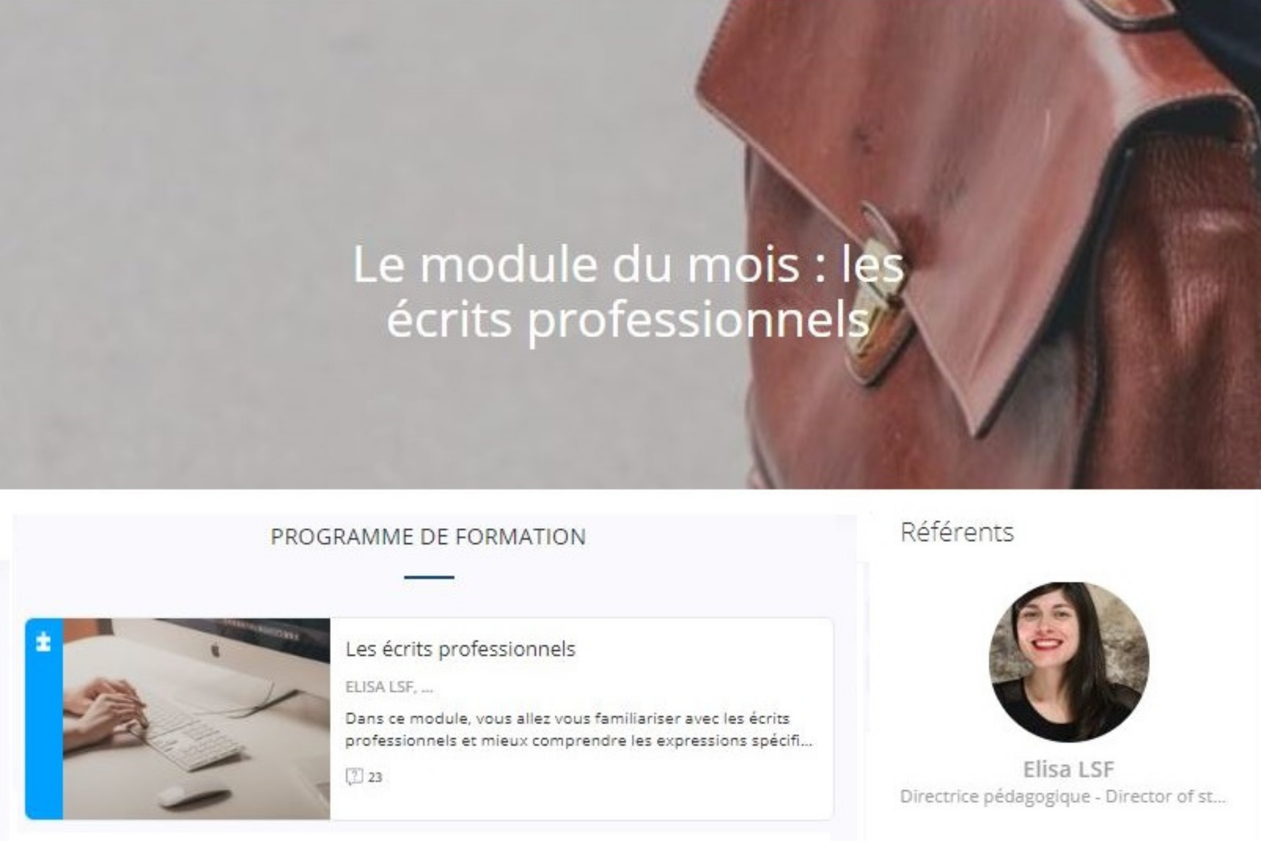 Module of the month: professional writing - LSF | Learn French in South ...