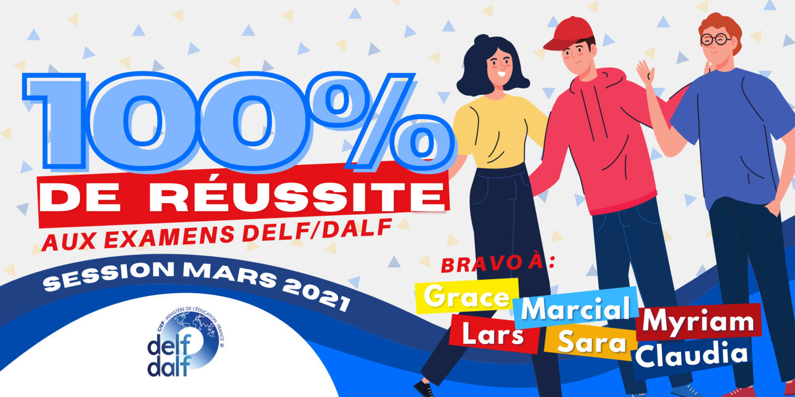 Examens DELF/DALF : 100 % de réussite pour nos étudiants