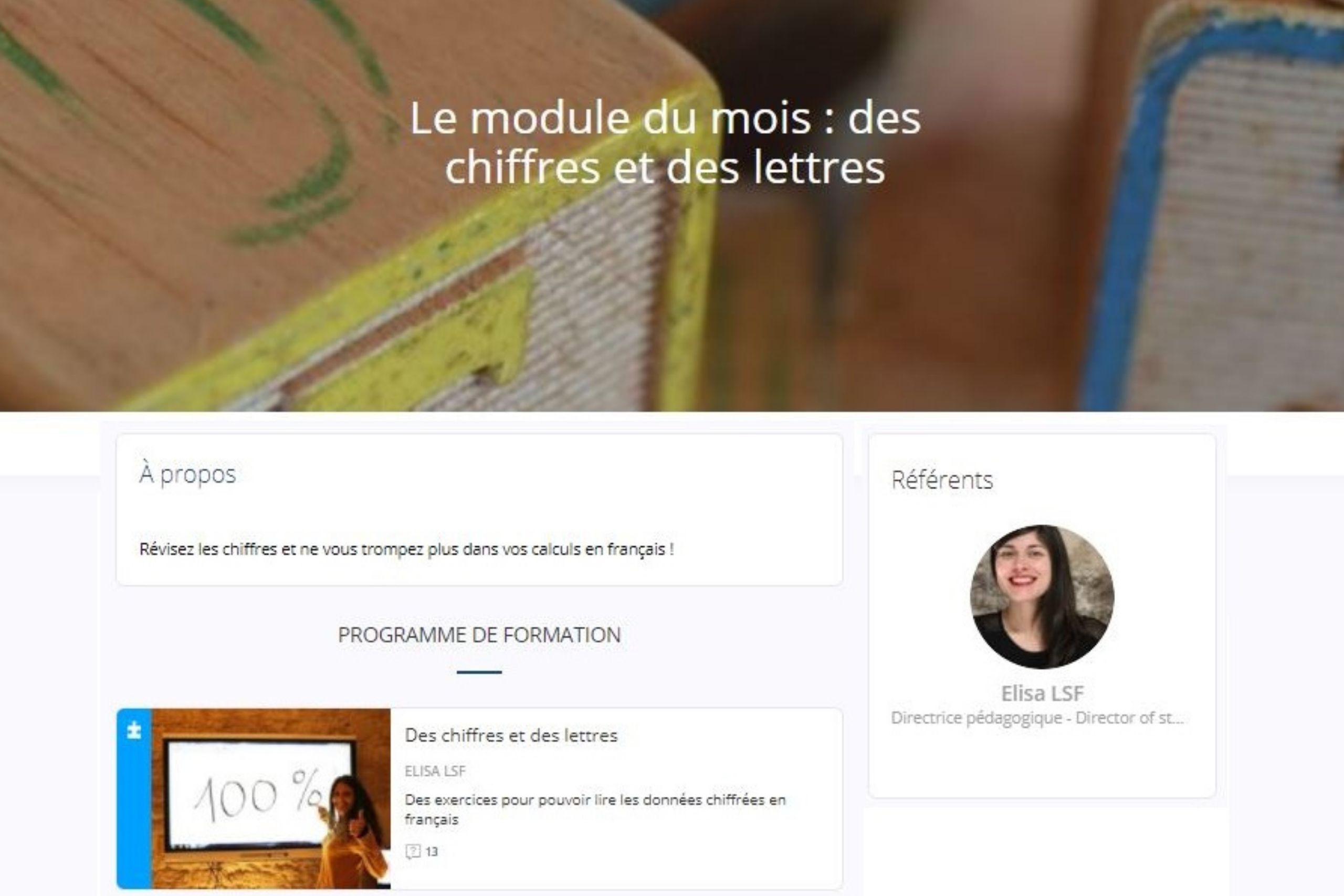 Module of the month: numbers and letters - LSF | Learn French in South ...